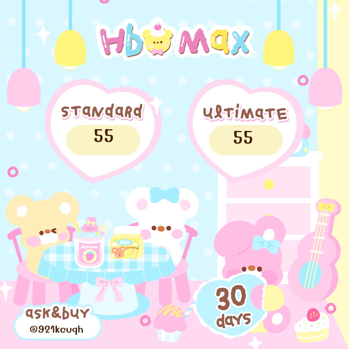 chinabsupport's tweet photo. 🍮 𝗛𝗕𝗢 𝗠𝗔𝗫 

⌗ แพ็กเกจ standard ⌗
♡︎  7 d — รีทวิต 25฿ (จอส่วนตัว)
 ♡︎ 30 d— รีทวิต 55฿ (จอส่วนตัว)

⌗ แพ็กเกจ ultimate 4k ⌗
 ♡︎ 30 d — รีทวิต 55฿  ( จอหาร)⭐️
 ♡︎ 30 d— รีทวิต 85฿ (จอส่วนตัว)

❇️ สั่งซื้อ https://t.co/Z4PnVQhQRL

#หารhbogo #HBOMAXราคาถูก https://t.co/2LUzp4SRLf