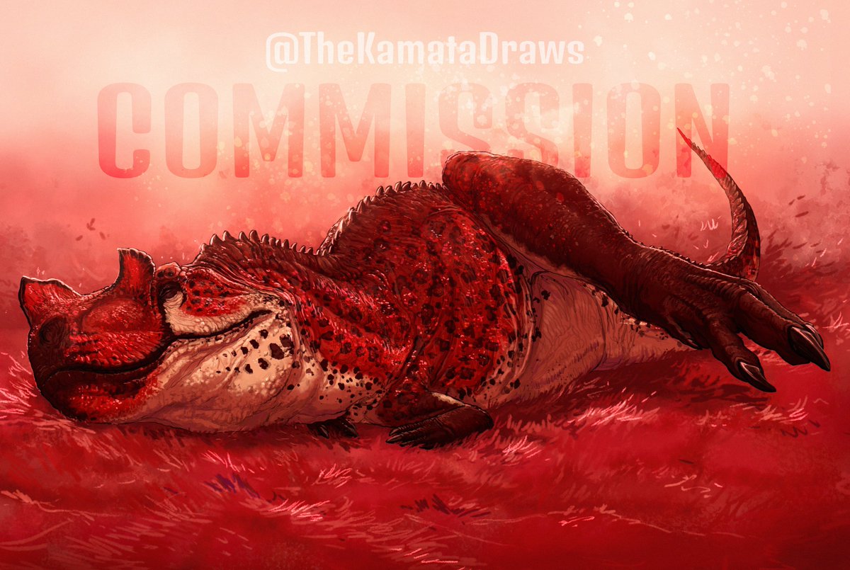 TheKamataDraws's tweet photo. This Ceratosaurus is one of my fav pieces, and one of the reddish ones! https://t.co/uIjsCKjNhk