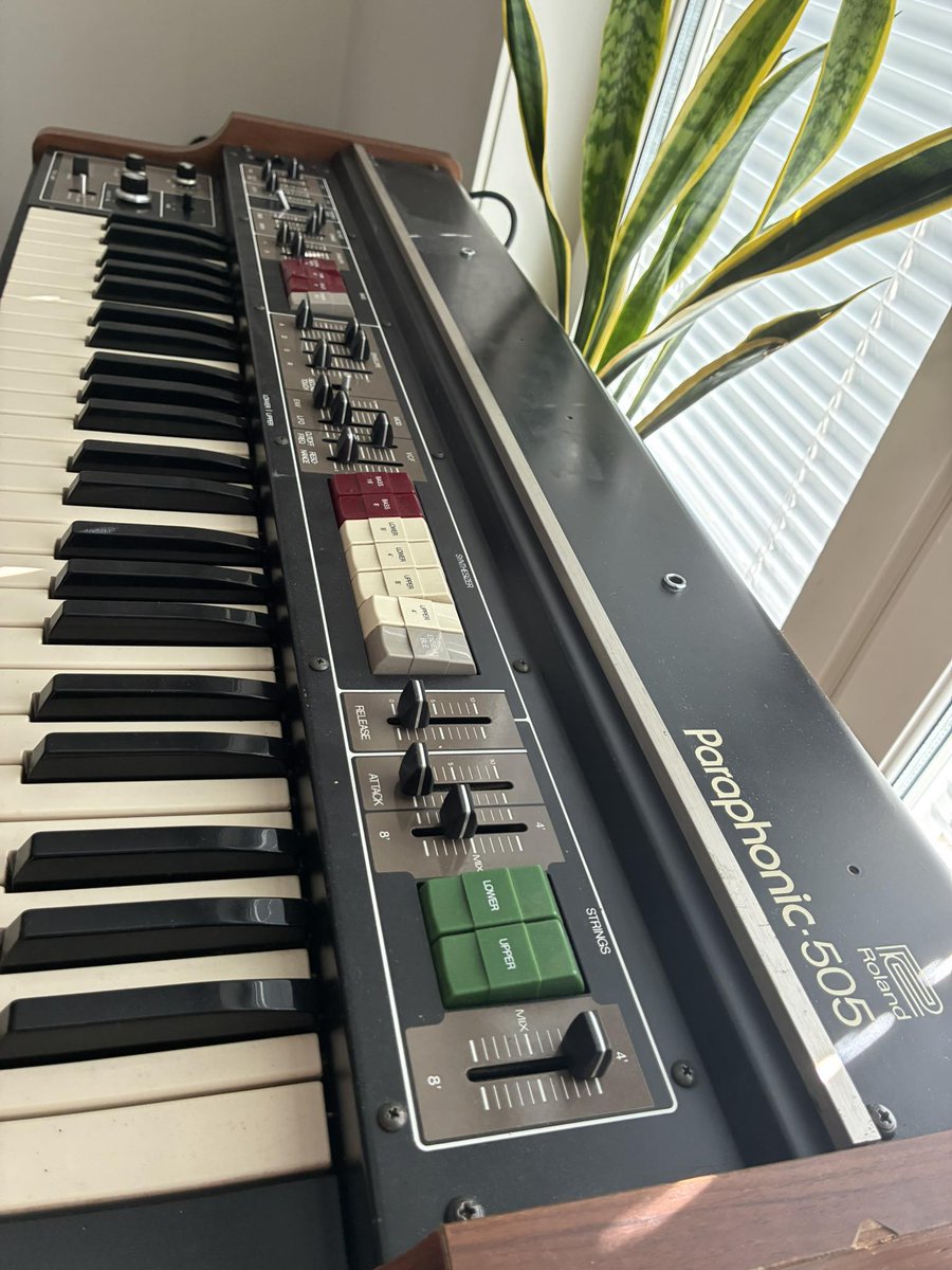 LASERDISCDREAM's tweet photo. Rarest synth: roland RS-505 paraphonic. Maybe not extremely rare, but it is my love and my precious! This is always obsession of sounds..!
.
.
#electronicmusic #synthesizermusic #Polyphonic #roland #RS #paraphonic #synth #modular #synthesizer #analog #digital #musicsynthesizer https://t.co/N37Lx77n93