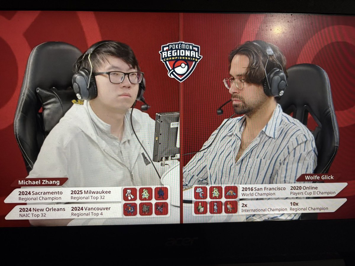 ijordache's tweet photo. The 1st Regionals of Pokemon Champions is so sick. These are the 2 teams ( @EternalSnowman &amp; @WolfeyGlick ) I only liked in the tournament. I just hoped they didnt fight early in the top cut. Love to try the teams #pokemon #vgc #pokemonchampions https://t.co/O55zzUPmSL