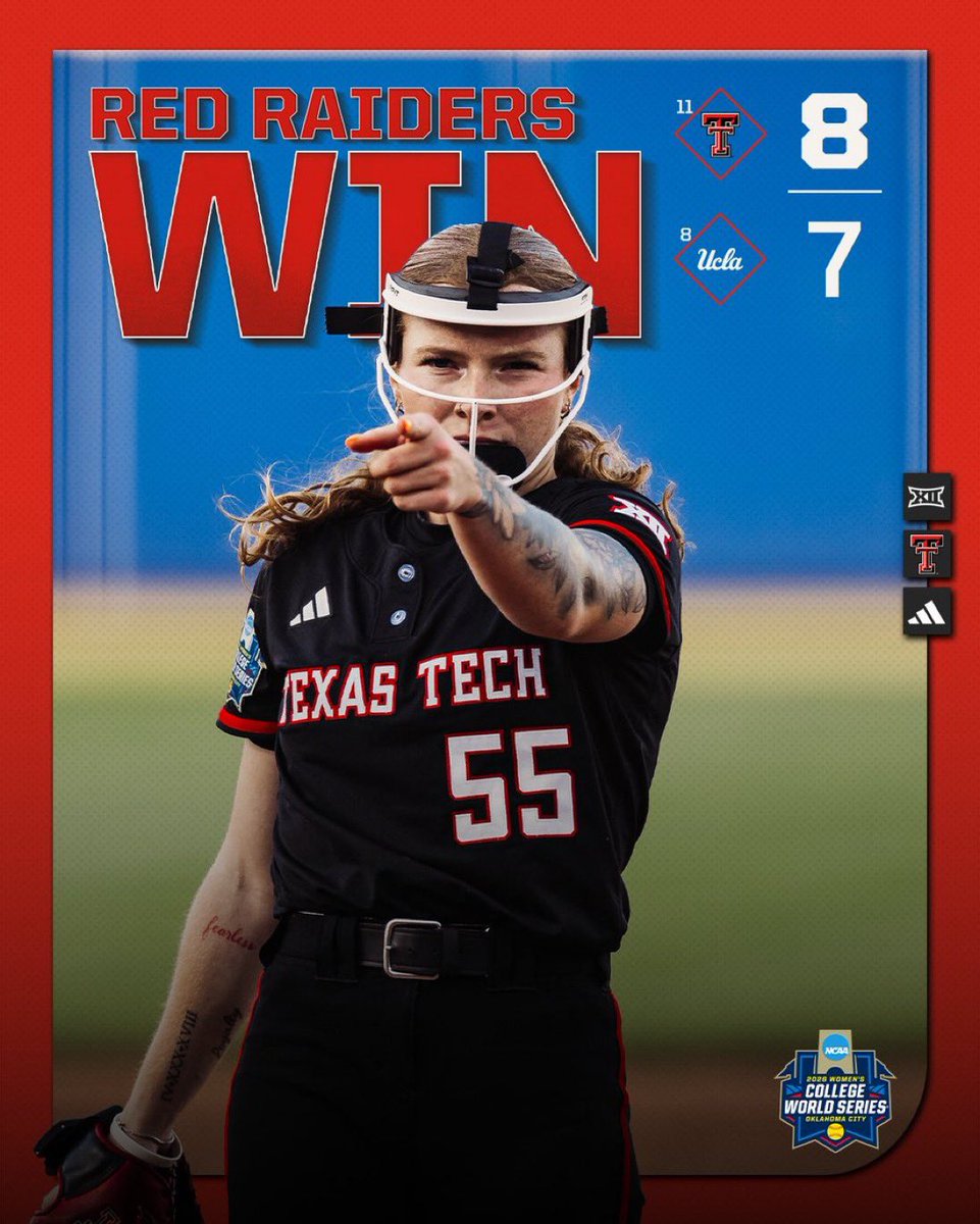 RedditCFB's tweet photo. If Texas and Texas Tech Softball both win their next 2 games, they’re through to a rematch of last year’s WCWS Final. If this happens, it is clearly a sign that Texas Football should take Cody Campbell up on his offer and play this fall. https://t.co/WCKBaPNuvG