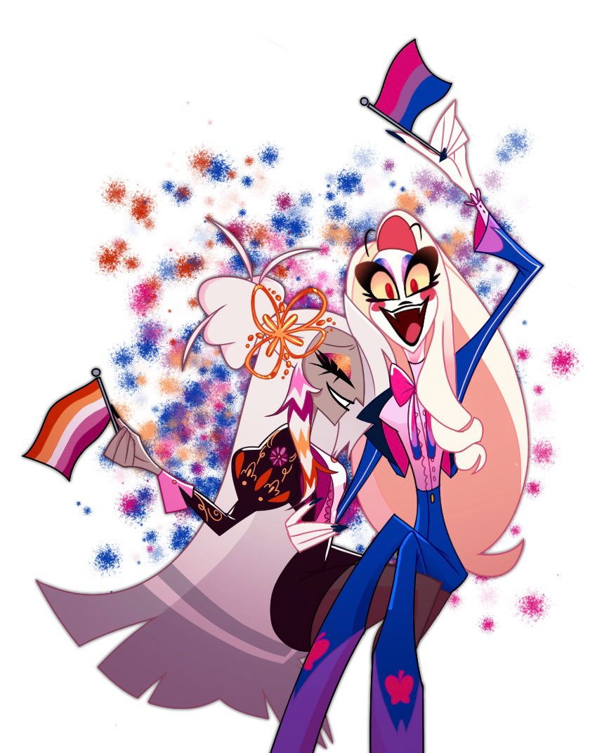 sensationsplay's tweet photo. decided to post it an hour early… HAPPY PRIDE FROM THE SAPPHICS OF 2026!
#Chaggie #Chaggi #HazbinHotel #HazbinHotelCharlie #HazbinHotelVaggi https://t.co/qWuDmNnBjB