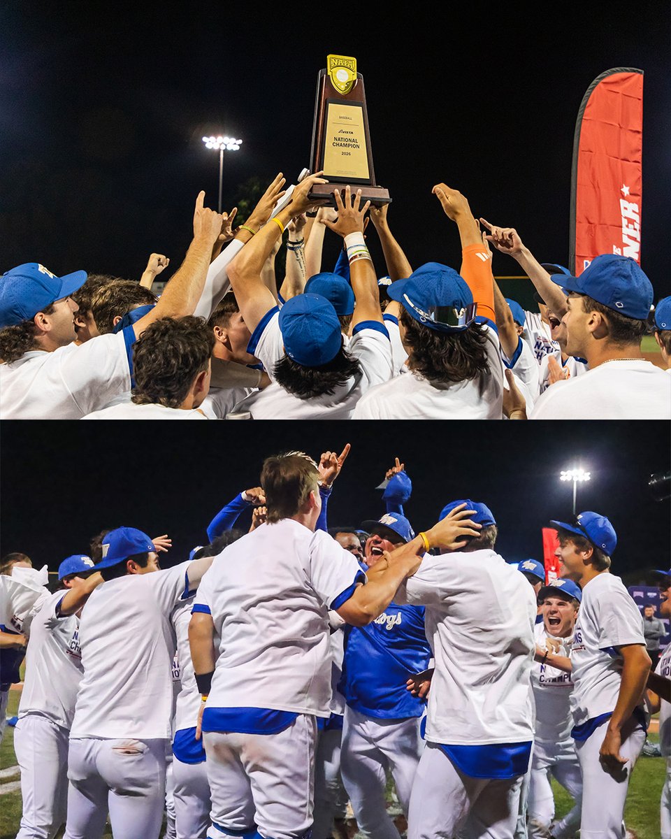NAIABall's tweet photo. Reliving the moments that decided a national championship. 📸

#NAIABall @TWU_Baseball @twbulldogs 
Photos via @SpencerFarrin / @dlproductionss https://t.co/TCeUIr5yro