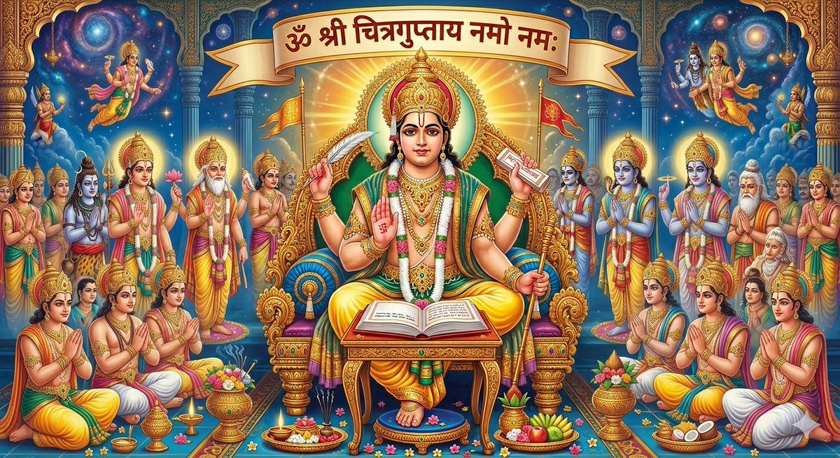 mintu_prasad20's tweet photo. ॐ चित्रगुप्तं महाप्राज्ञं लेखनी-पाणि-भूषणम्। सृष्टि-स्थित्यन्त-कर्तारं कर्मसाक्षिणं नमाम्यहम्॥

ॐ श्री चित्रगुप्ताय नमः🕉️🌿🪷🙏

#proudKayastha #chitraguptaVanshaj #JaiChitragupta 
#KayasthaPride 
#KayasthaSamaj #KayasthaLegacy #KayasthaCulture #ProudToBeKayastha #KayasthaUnity https://t.co/b7Z4AdkCfL
