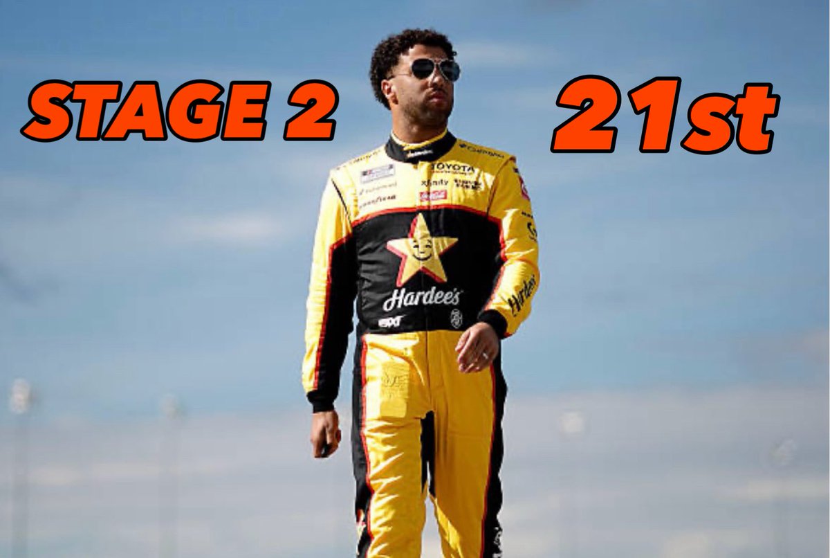BW_Channel23's tweet photo. Stage 2 is done, no stage points. Bubba just doesn’t have the car, he’s constantly fighting the rear tires. Wish I could give more updates but the radio has been absolutely awful. Stage 3 coming up, let’s see what happens. https://t.co/b44BddqdfO