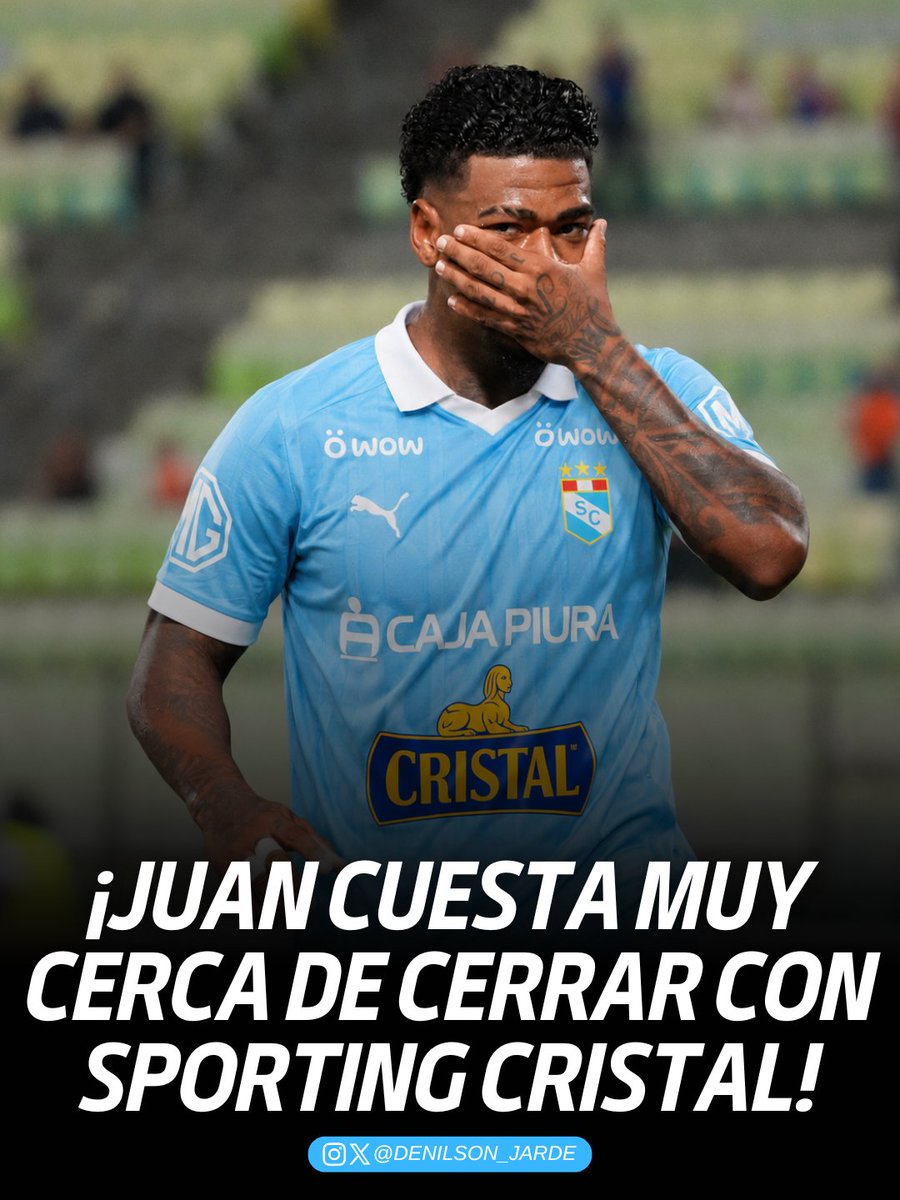 Denilson_Jarde's tweet photo. Juan Cuesta está a detalles de ser nuevo jugador de Sporting Cristal. Hubo un avance significativo en las negociaciones en las últimas horas y, de no mediar inconvenientes, se terminaría de cerrar su incorporación en los próximos días. Lo informamos ayer en @apresion1 Radio ✅. https://t.co/MzocNO9O1m