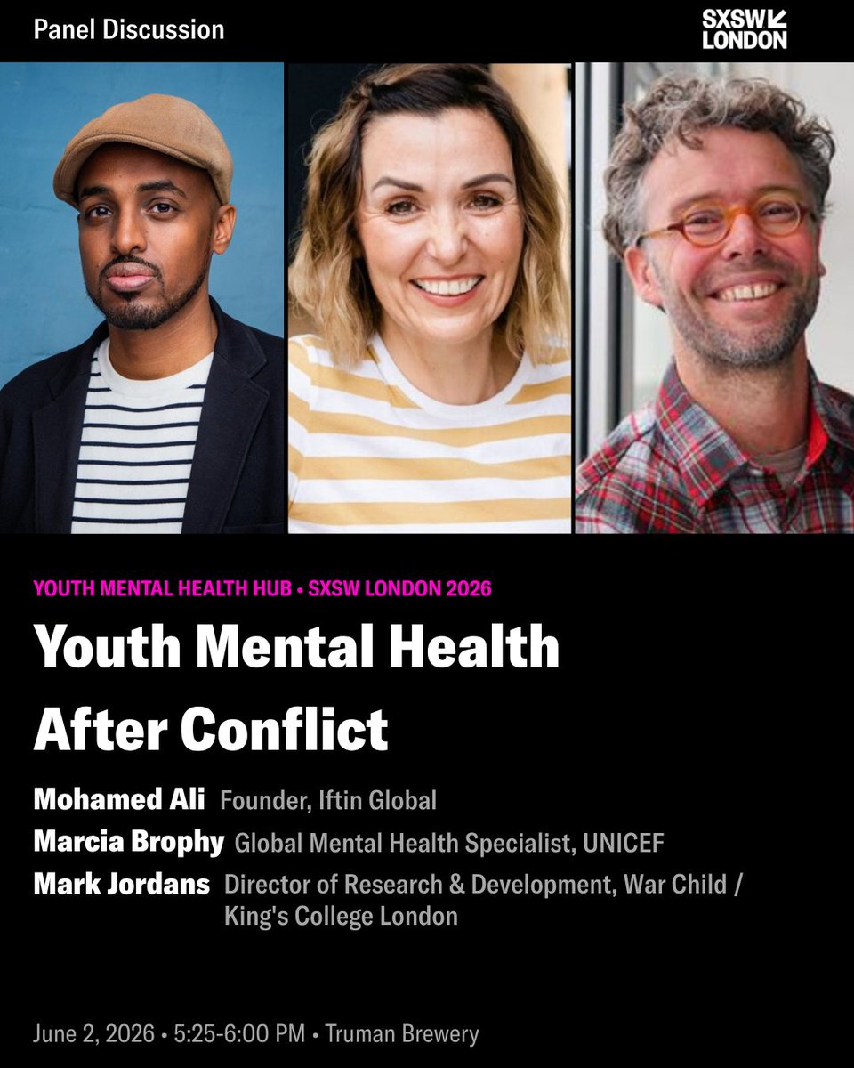childmindinst's tweet photo. Swipe to see all six of our sessions at the Youth Mental Health Hub for SXSW London, June 1–6 in Shoreditch, London. ➡️These are the topics we'll be tackling, and the people leading the charge.

Follow along for updates from the event this week!

#YouthMentalHealth #SXSWLondon https://t.co/WIeLFppG2H