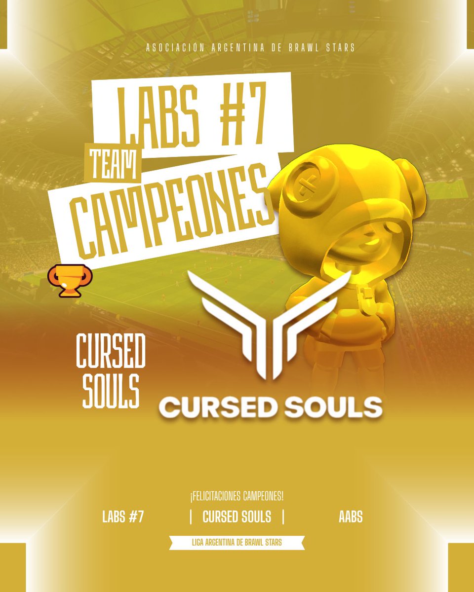 BSLigaArgentina's tweet photo. #LABSxAABS
¡TENEMOS CAMPEONES!

@cursedsoulsbs cierra el partido en el 4to set con un 3-1 vs #ÑamEsports y se lleva el campeonato 🎉

🏆 @ChinooCabrita
🏆 @Fabriibs
🏆 @WhoRhz
🏆 @DaaNTzBS

¡BIENVENIDOS A LA VITRINA DE CAMPEONES! 🏆🔥
#ArgentinaBS 🇦🇷 https://t.co/yXECyIMI3p