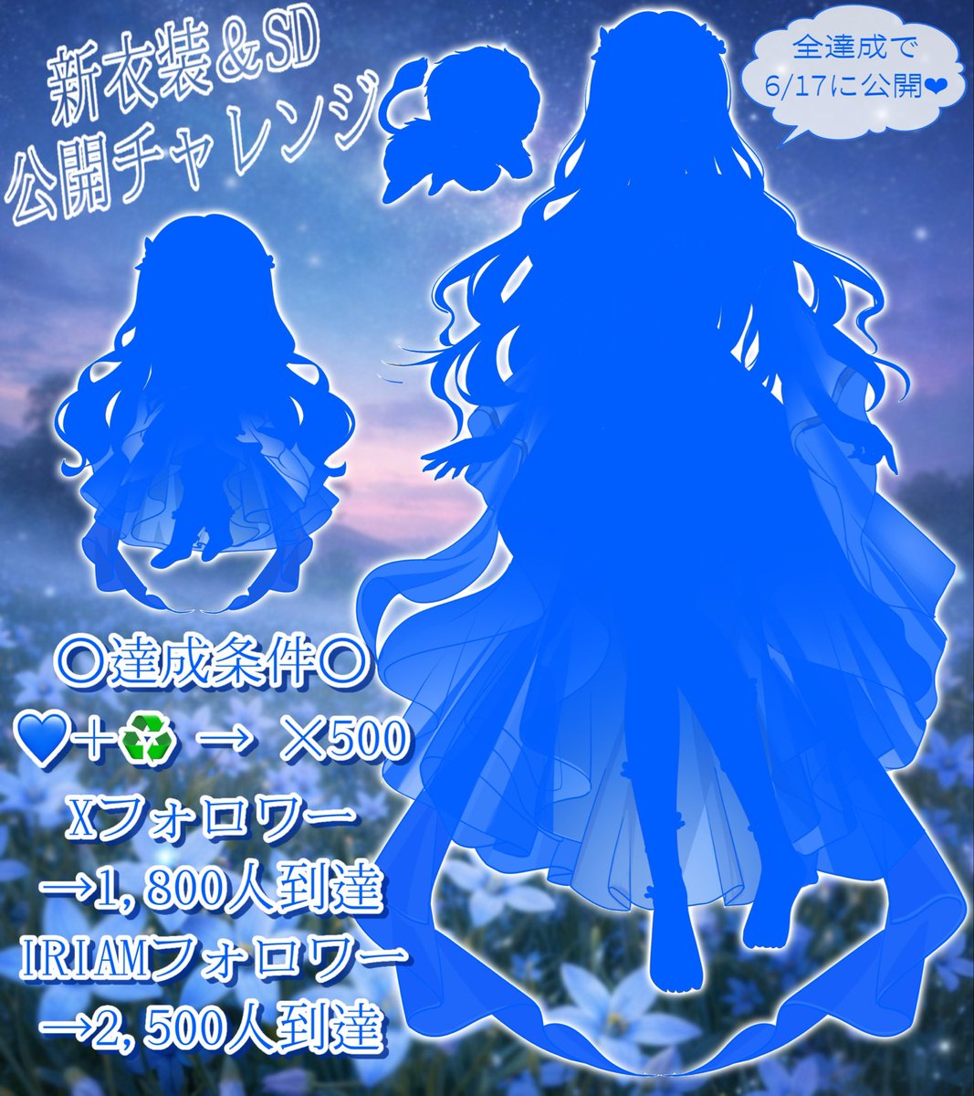 星月夜アスカ@6/17で3周年 tweet media