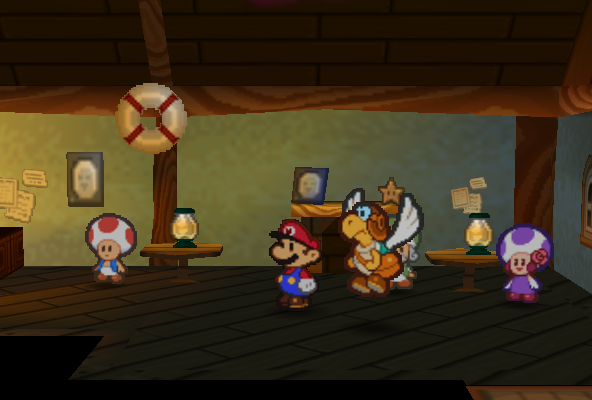 SuperMarioFact's tweet photo. The notice outside Club 64 reads:
☆ Today's Menu ☆
Sailor's Lunch Special
☆ Mushroom Pasta ☆
☆ Seafood Soup ☆
☆ Seafood Salad ☆
The menu does not change throughout the game. https://t.co/BhfVPZOqh0