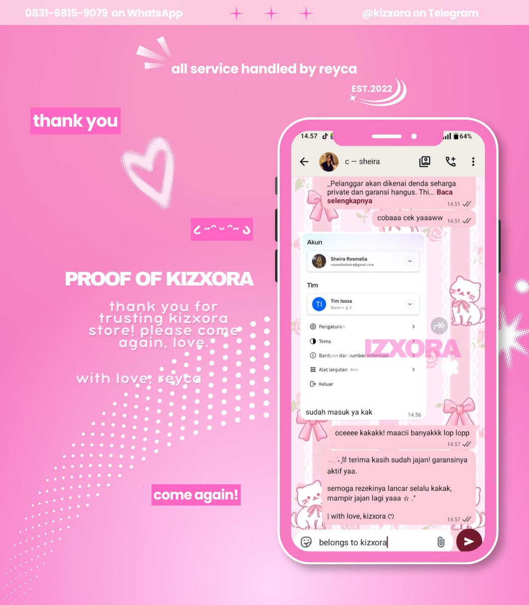 ctningy's tweet photo. 💭  . . . testimoni aplikasi premium 
• canva pro durasi harian - tahunan
💸 start 2k AJA!?!! DAMN jajan
order:: wa bwat jajank 💐 https://t.co/FZbOXkLvgV