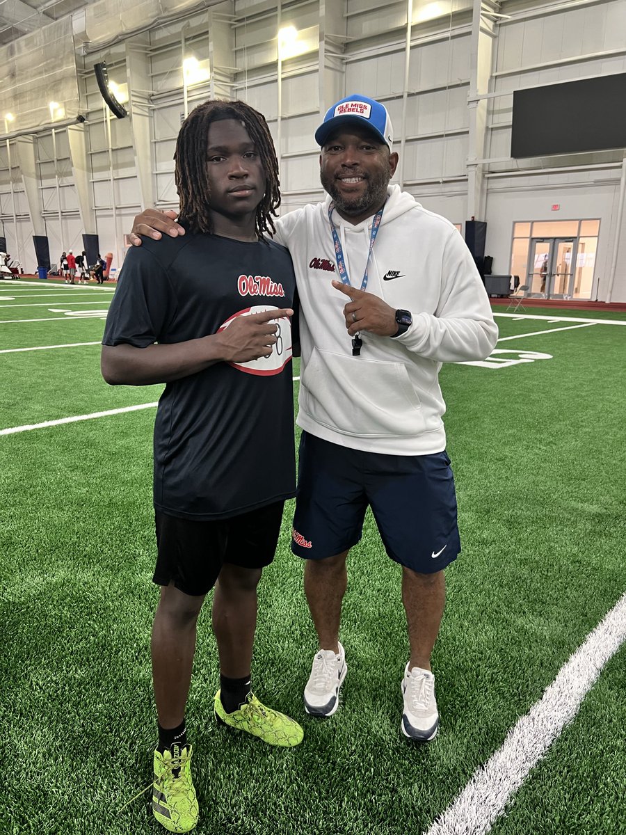 KRobJr_0's tweet photo. I learned a lot today @OleMissFB camp running with the DBs. I appreciate the coaches who took time to talk with me about things I need to work on to be better. First high school camp in the books!! Looking forward to the next! #hottytoddy 

2030 ATH

@Coach_MWoodson @CoachB_BROWN 
@ESPN3ALLDAY 
@Rebels247 
@Coach_Drew1  
@Marchen44 
@ExpoRecruits 
@PrepRedzoneMS 
@MacCorleone74 
@Coach_Nickols 
@Coach_MSpurlock 
@DemetricDWarren 
@Marcusdent93 
@LawrencHopkins