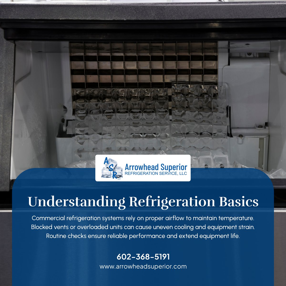 ASR_ASB2008's tweet photo. Did you know proper airflow is key to refrigeration efficiency? 🍃  

 Contact us today and keep your  refrigeration running at its best. 🛠️📞

#PeoriaAZ #CommercialRefrigerationServices #RefrigerationCare #SpecialtyProfessional https://t.co/cnqDFUHd0r