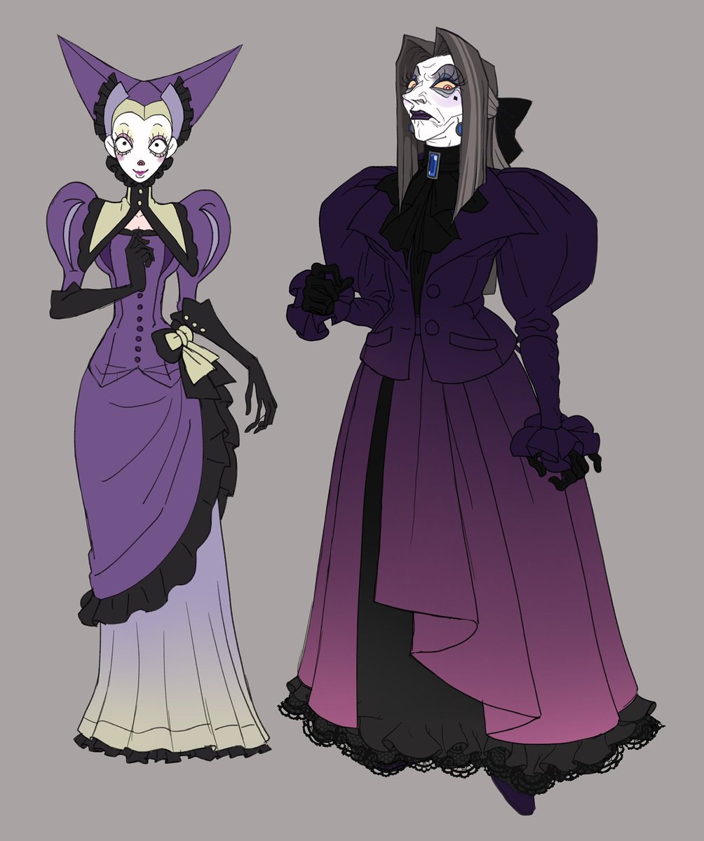 escobombardons's tweet photo. I want to share these cute gals I made up here. Just a noble girl and her 500 year old vampire aunt. https://t.co/3Pp6EE9wsj