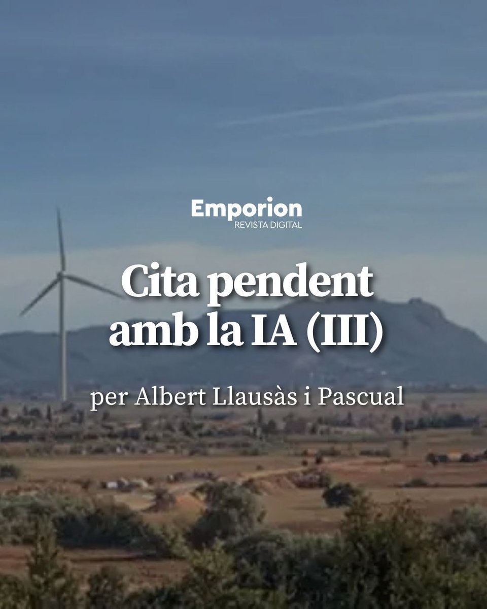 revistaemporion's tweet photo. 🌍 La cara oculta de la Intel·ligència Artificial

Els centres de dades de la IA amenacen amb devorar la nostra energia i les nostres reserves d'aigua. 

Llegiu l'article a Emporion ⤵️
🔗 https://t.co/cu3tLHCbKh 

#IA #MediAmbient #Sostenibilitat #Energia #Emporion https://t.co/0P6oKtDKR2