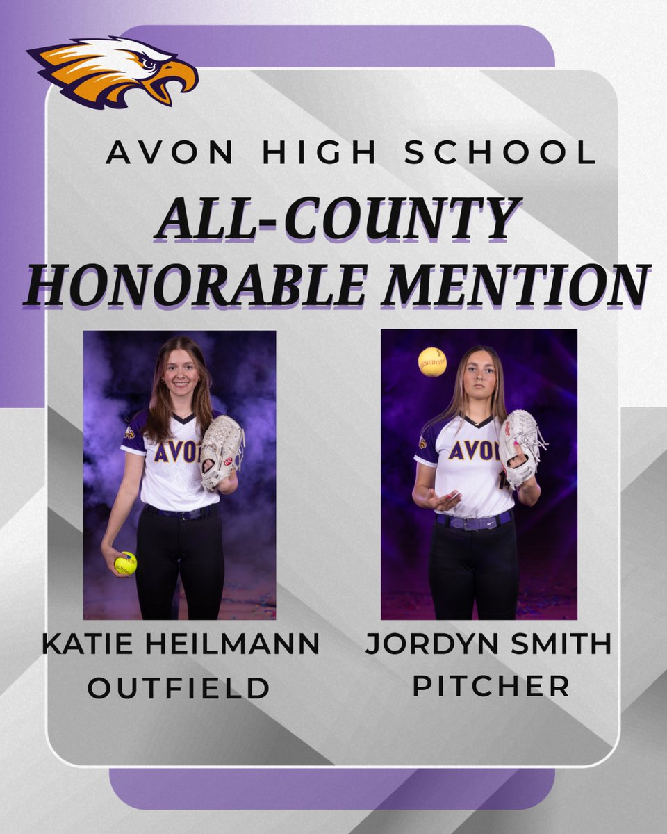 avon_softball's tweet photo. Congratulations to Katie Heilmann and Jordyn Smith @SmithJordyn14 for being named Honorable Mention Lorain County for the 2026 Softball Season.    

#TEAM50 #BeUncommon

@avoneagles https://t.co/BcqlLTIwUG