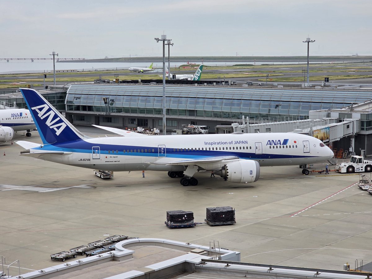 Vinamralongani's tweet photo. 24 hours ago, I was at Tokyo Haneda Airport's Observation Deck, spotting planes.
I really wish airports in India offered facilities like this.
Full marks to anyone who can identify all aircraft types in these photos.
Still can't get over the sea of @FlyANA_official jets.
#AvGeek https://t.co/pF23u8eKCP