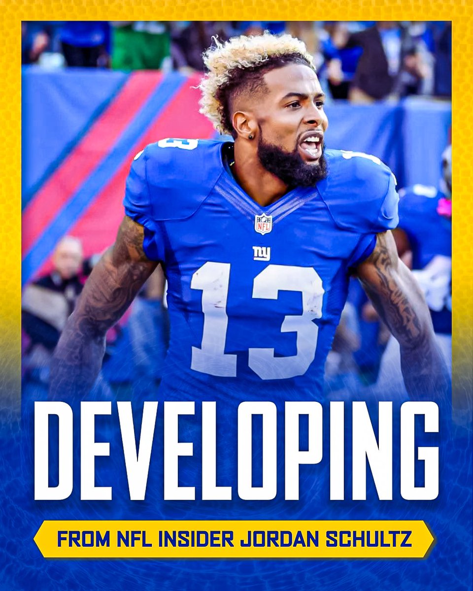 Schultz_Report's tweet photo. Free agent WR Odell Beckham Jr. will workout for the #Giants on Monday, per league source.

Both sides have remained in contact for months, and there remains mutual interest in a reunion. https://t.co/fR6C8FAxUJ
