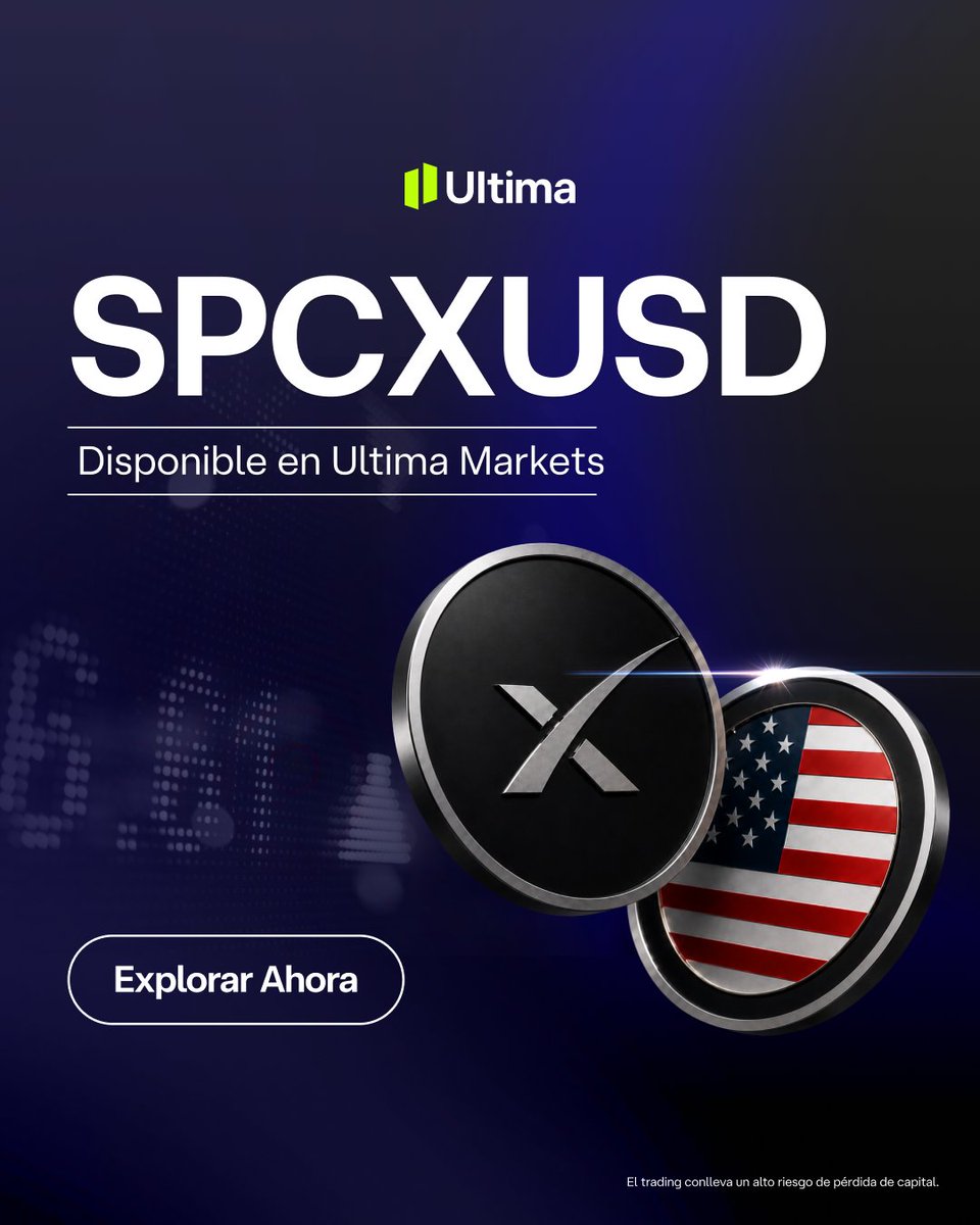 UltimaMarketsES's tweet photo. ¿Listo para operar lo próximo grande antes que nadie?

SPCXUSD ya está EN VIVO en #UltimaMarkets 🎉

Sé el primero. Sé rápido. Aprovecha tu oportunidad de mercado hoy 🔗https://t.co/GfdM4dpHbE

#UM #SPCXUSD #IPO #Crypto #SpaceX #Stocks #Trading https://t.co/FlBsk8rPkc