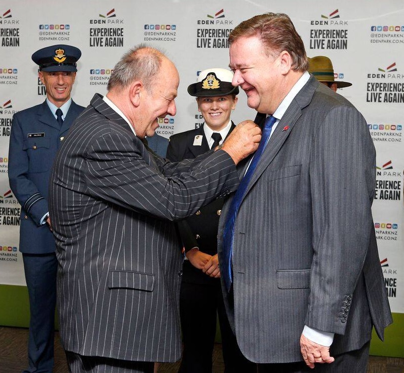 RSAAuckland's tweet photo. Congratulations to our long-time friend of Auckland RSA and of veterans and their families, Mr Peter Thompson, on the announcement of his Companion of the New Zealand Order of Merit (CNZM) for services to philanthropy and rugby. Well deserved, Peter! https://t.co/EUsgxRo6zG https://t.co/wcih7NnzEr