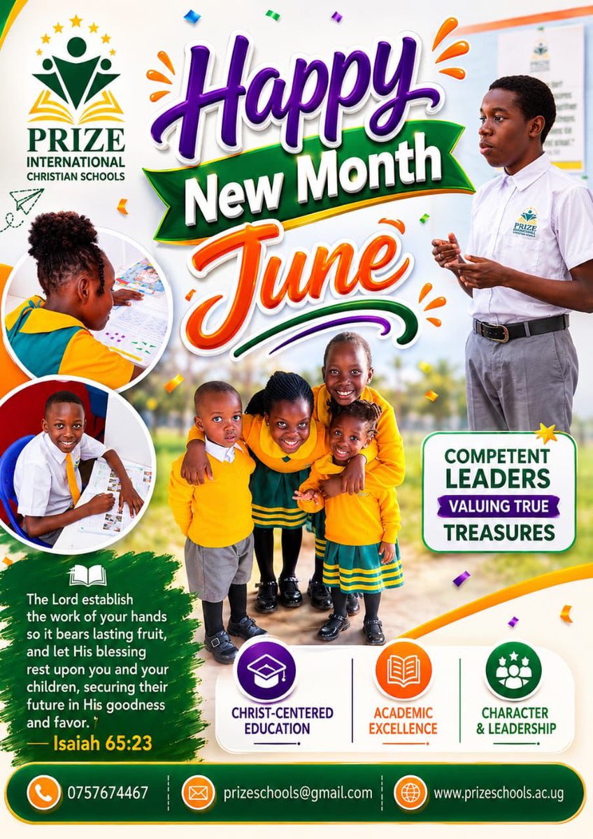 PrizeSchools's tweet photo. Prize prayer for you in this June.

The Lord establish the work of your hands so it bears lasting fruit, and let His blessing rest upon you and your children, securing their future in His goodness and favor. Isaiah 65:23 https://t.co/RIs7WUsRVF