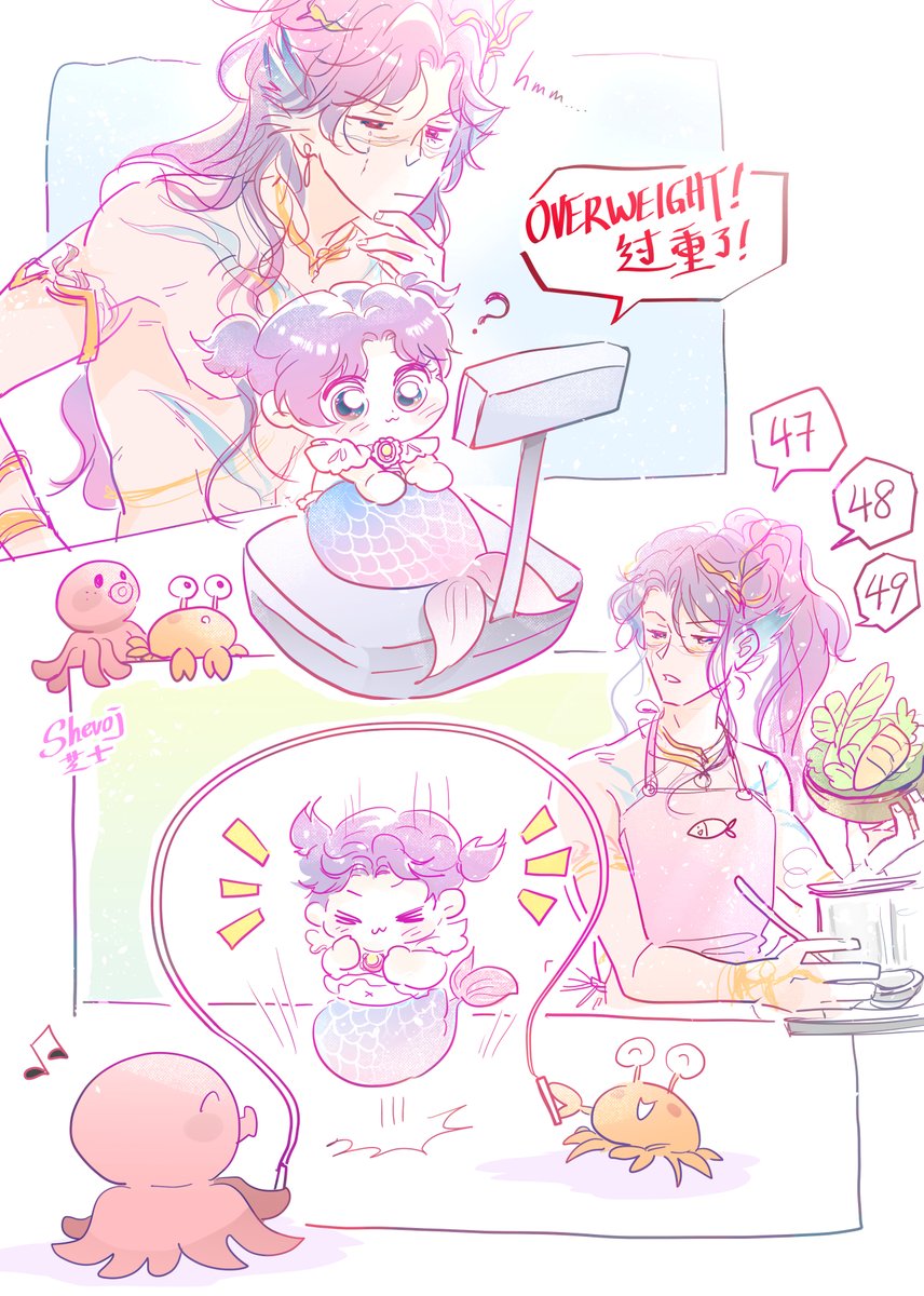 Shevonne1207's tweet photo. Baby getting chubby, Papa getting worried🥺

#Rafayel #LoveandDeepspace https://t.co/8vUP425Brb