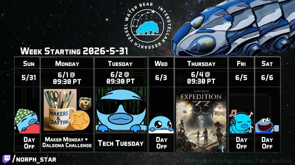 norph_star's tweet photo. I'm done with Folktails in Timberborn, but I'll be back for Iron Teeth! But it's time to re-enter Expedition 33 while I while I still have "XBOX" Game Pass!

⭐Dalgona Challenge tomorrow. Fail = 50 Squats

Follow for when I go live:
https://t.co/TvOJK80DuT https://t.co/PstPh85ovJ