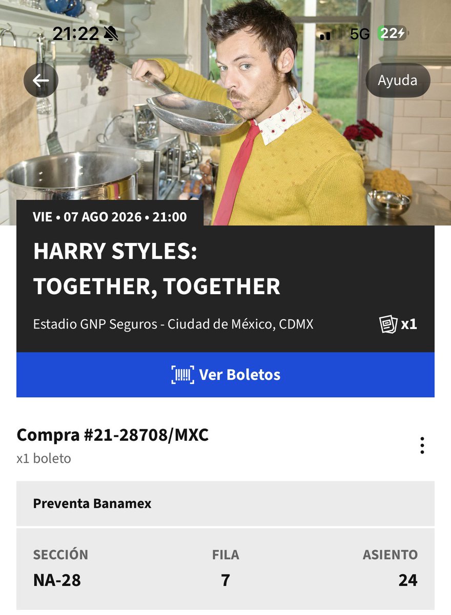 cesiastg's tweet photo. @mx_tickets hola vendo mi boleto naranja c para harry el 07 de agosto en $1200 

trato en persona en cdmx https://t.co/HDym1IPmsS