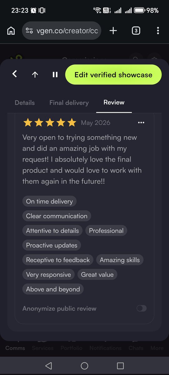 Kryban's tweet photo. Ta wonito lo que me escribieron en la review!!!
Y ⭐⭐⭐⭐⭐
Tengo que sacar más servicios!!! https://t.co/BN6ziF8frX