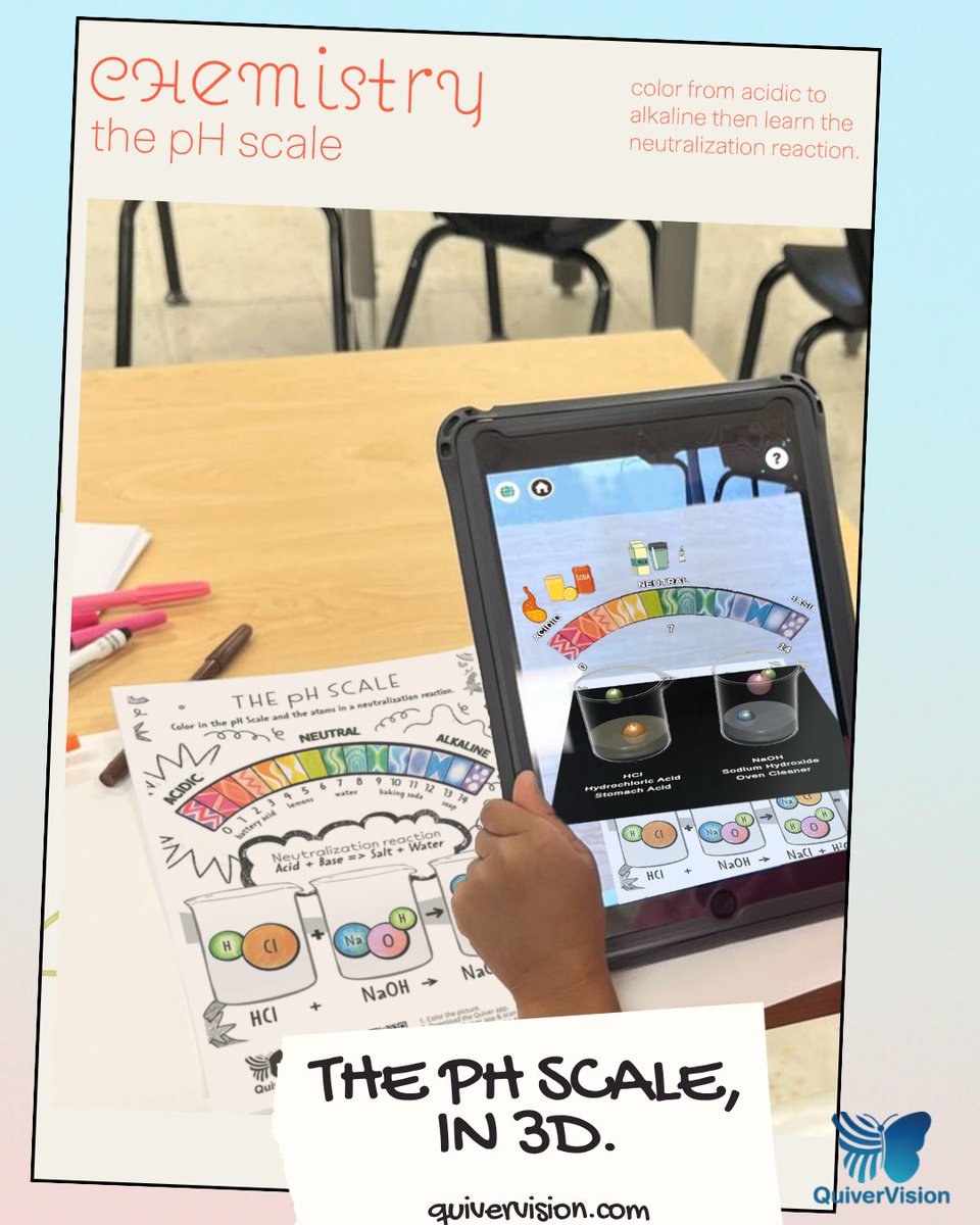 quivervision's tweet photo. Learning about acids, bases, pH scales, and neutralization reactions becomes much more exciting when students can see concepts come to life in 3D.
π¬ Color. Scan. Explore. Learn: https://t.co/KnWM8nxSK2
#AugmentedReality #STEMLearning #InteractiveLearning #ChemistryForKids https://t.co/vjdrLS6MsF