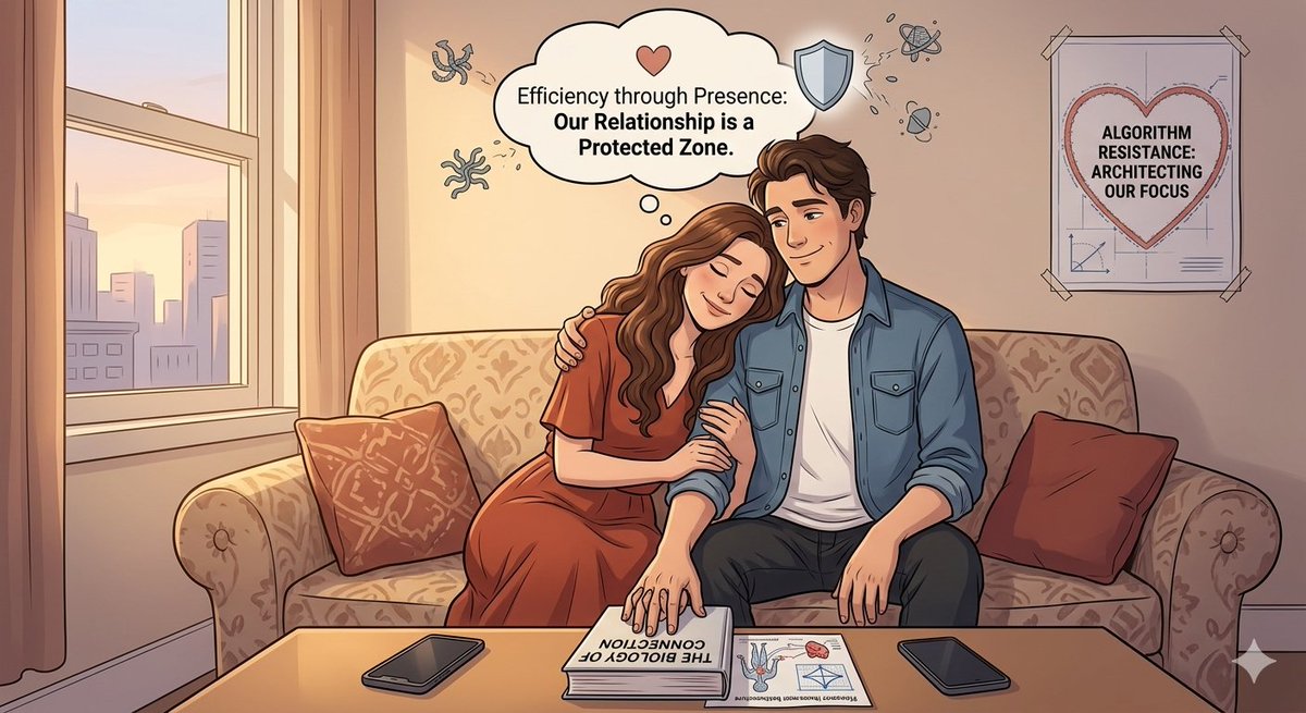 lovearchlab's tweet photo. "While algorithms are engineered to capture attention, true relationship architecture is built in the offline moments. Choosing to disconnect from the noise to strengthen our core foundation. 🏗️❤️✨ #LoveArchitectureLab #GottmanMethod #MindfulLove #DigitalDetox #KlaraAndViktor" https://t.co/6btJbIUFv9