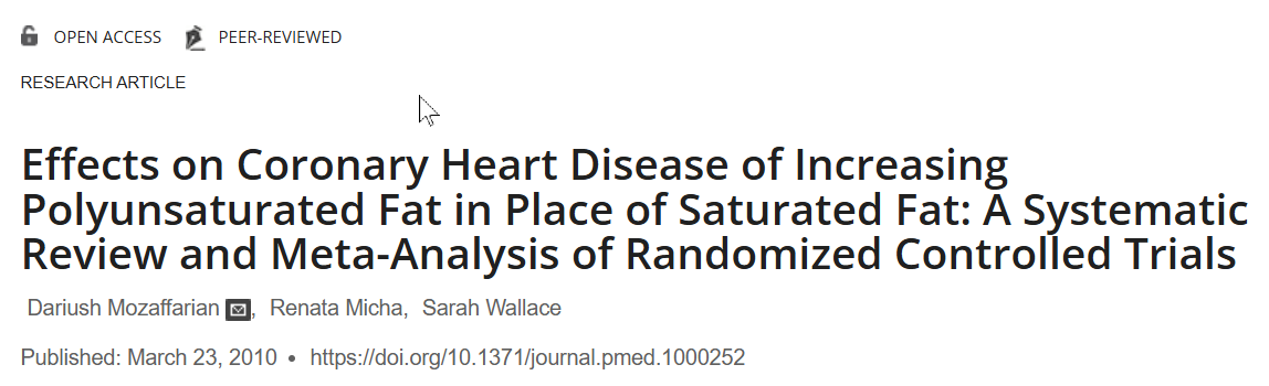 LLicit_Tweet's tweet photo. @AlpacaAurelius Just perhaps social media is the 🤡 show
Systematic review of 8 human RCTs
Replacing saturated fat with PUFA's for at least 1 year led to: ~ 20% reduction in heart attacks  and / or cardiac death
Extend the time and likely even larger reductions ...
https://t.co/fkLR087ZrW https://t.co/bxzOUul0GI