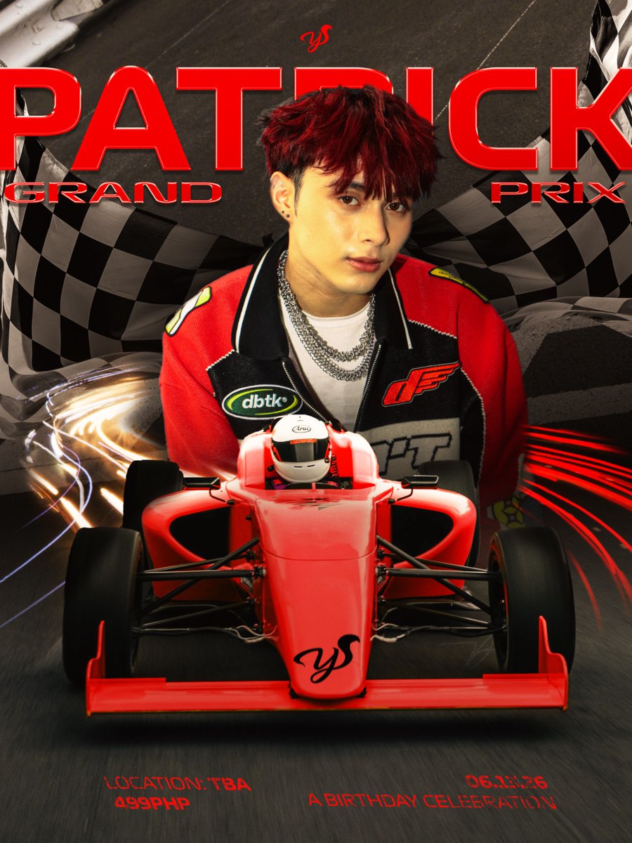 PatsYellowsOFC's tweet photo. ENGINES READY! See you at the starting line 🏁

🗓️ June 13, 2026
⏰ 15:00 - 17:30

PATRICK GRAND PRIX
#23LapsWithPatrick 
#VXON_PATRICK @ptrckrcmr20 https://t.co/7vQdQ9B54l
