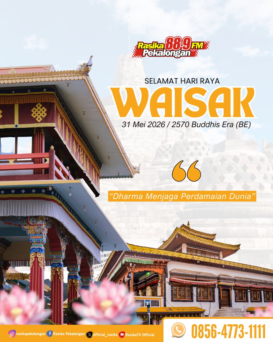 official_rasika's tweet photo. Selamat hari raya waisak 2570 BE https://t.co/0FXzGwPXjR