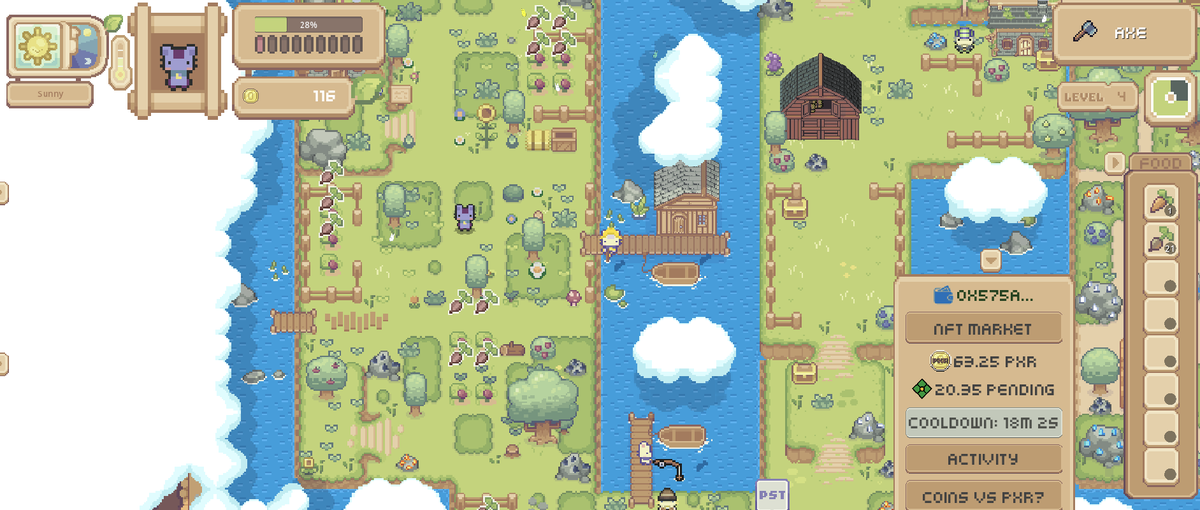 Freako_ID's tweet photo. Just started Pixer... it is a simulation game where you  can grow crops,  craft tools, earn $PXR tokens and so on... this web3 live on the Polygon blockchain.

The gameplay is simple, you can do almost any activity, and the higher your level, the more activities you can unlock. But, you have energy limit - It's not a big problem; you can refill it by eating your crops.
@Pixer_cloud 

#PixerLand #FreeAirdrop #Web3Gaming #NFTs #Crypto #FreeToPlay #PlayToEarn #GameFi