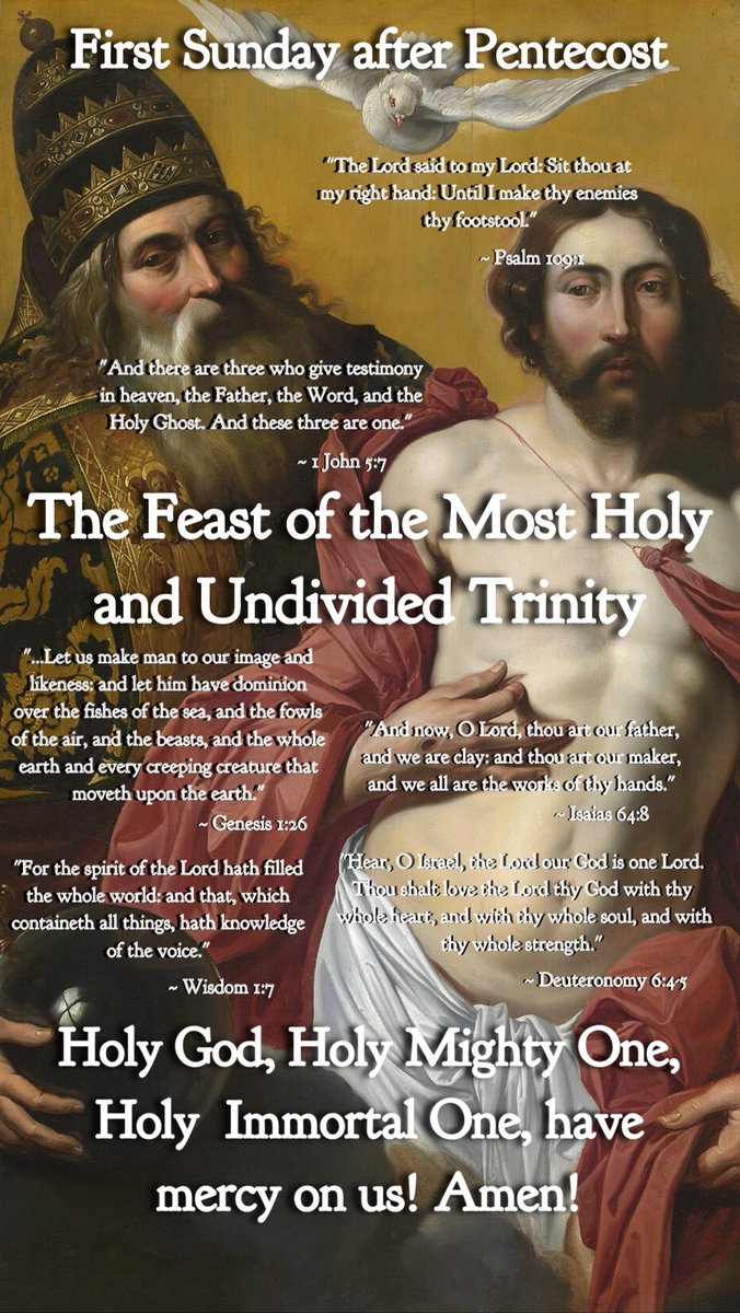 maccabeanpapist's tweet photo. Blessed Trinity Sunday
#catholic #holytrinity #firstsundayafterpentecost #trinitysunday https://t.co/gJY2ZqnGCh