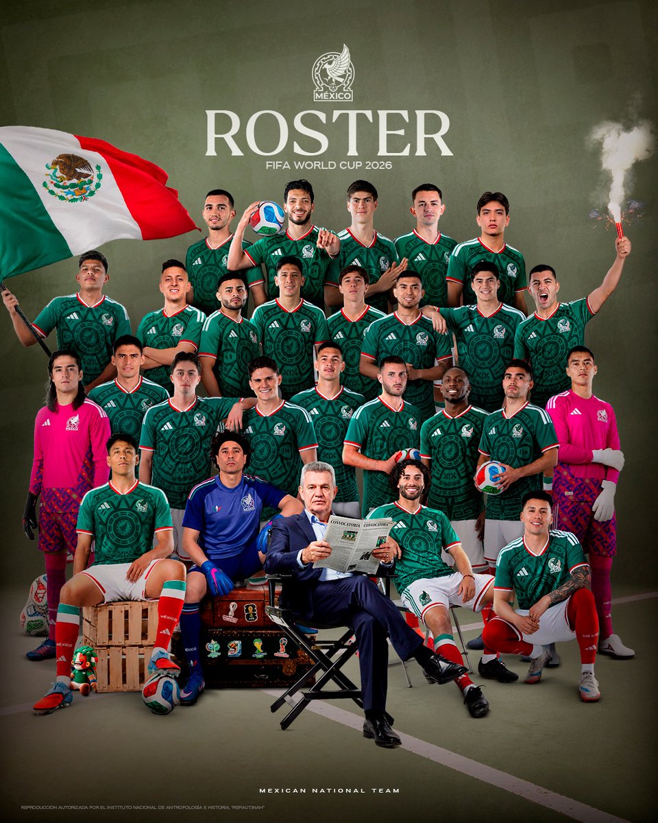 miseleccionmxEN's tweet photo. The call-up.

📝: https://t.co/evZWJcfnZv

#SomosMéxico🇲🇽 https://t.co/5e19299Xsr