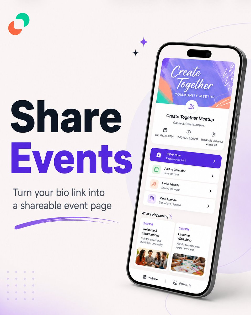 cuecuemeus's tweet photo. Case 3: inquiries and events

A good bio link should help people do something.

Ask a question. Get a quote. RSVP to an event. Join a meetup. Leave their info.

That’s what CueCue helps you build:
one interactive card for more actions.

#LinkInBio #ContentCreator https://t.co/eV1duHbv8S