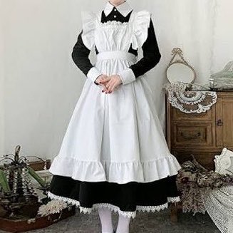 _nanopp's tweet photo. ちょーシンプルな王道メイド服と、フリフリたくさんのメイド服と、ピンクとか水色のメイド服、全部良くて🥹選べないよう😢😢😢丈もロング、膝丈、ミニ、、、悩む〜💭💭💭どれが好き？？？？ https://t.co/QI9ShjSWIM