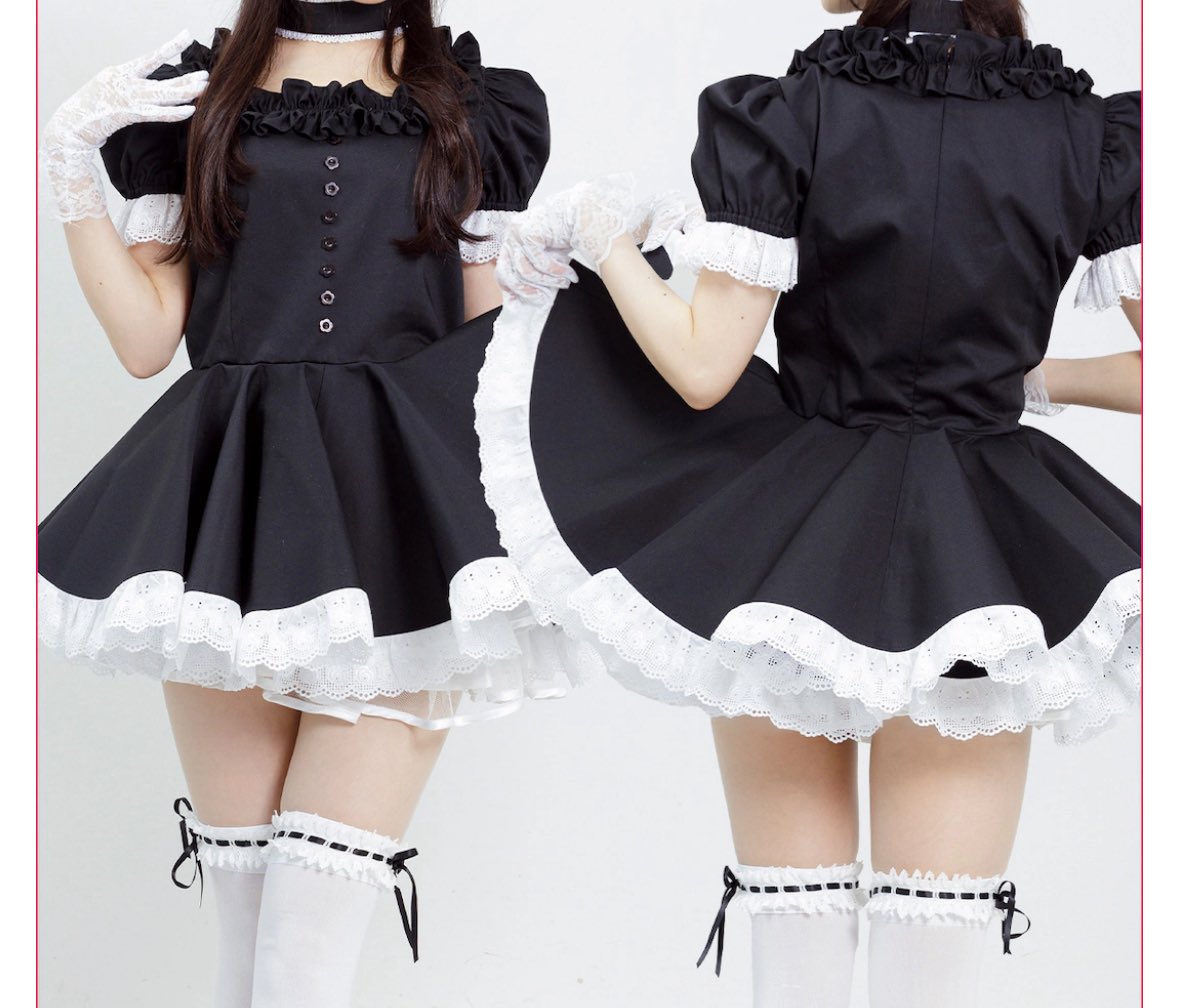 _nanopp's tweet photo. ちょーシンプルな王道メイド服と、フリフリたくさんのメイド服と、ピンクとか水色のメイド服、全部良くて🥹選べないよう😢😢😢丈もロング、膝丈、ミニ、、、悩む〜💭💭💭どれが好き？？？？ https://t.co/QI9ShjSWIM