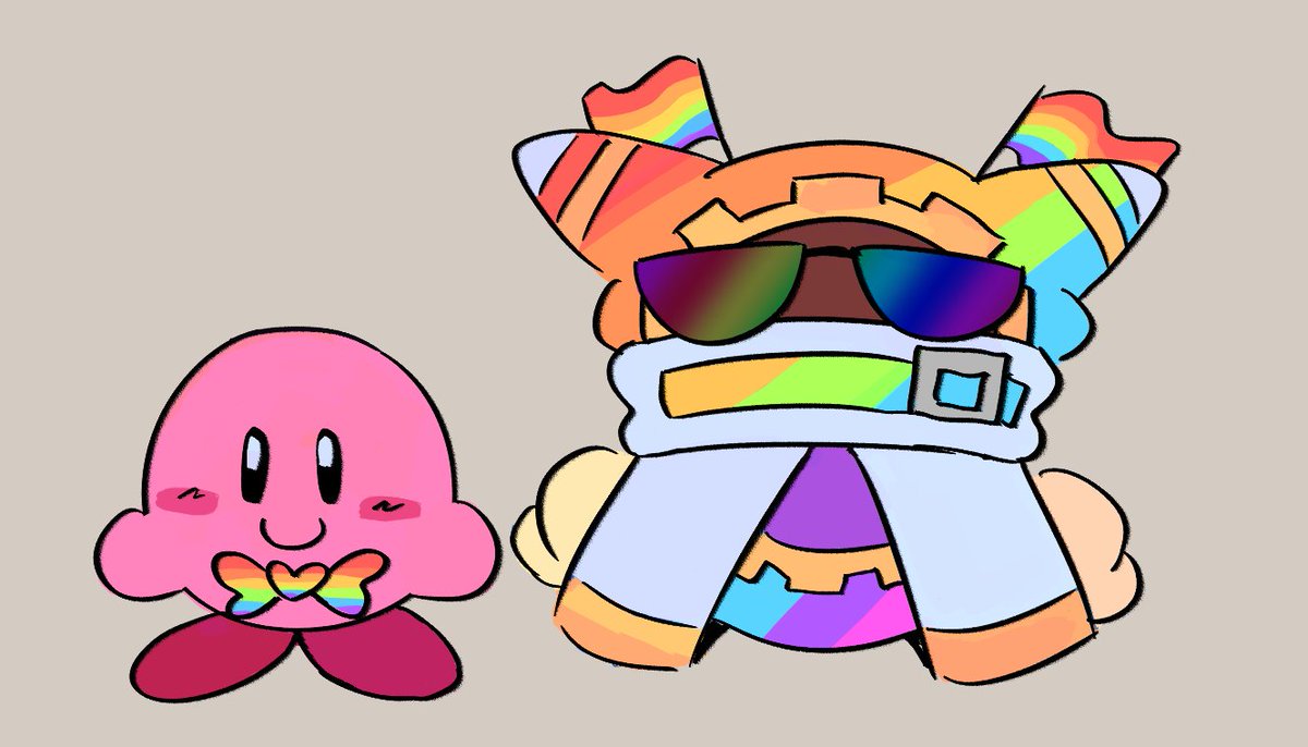 SecretSodie's tweet photo. Kirby and his obnoxious fruity uncle https://t.co/JNCVneT23I