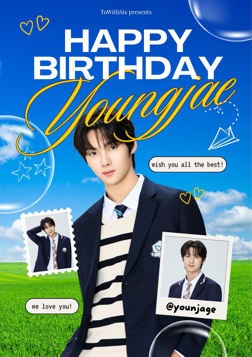 ToWithSix's tweet photo. ͏
Happy birthday, @younjage. From the heart to yours, we wish you endless warmth, gentle victories, and days wrapped in sincere smiles. May life treat you kindly, and may you grow into the happiest person, today, tomorrow, always.
͏ https://t.co/VCGA7Ws90h