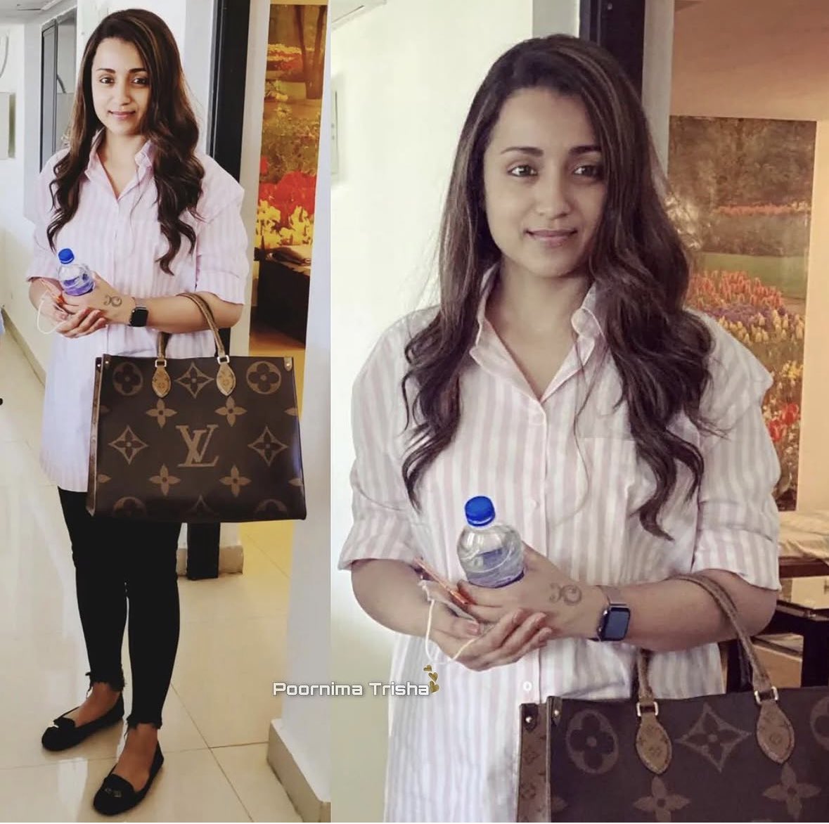 sajithra's tweet photo. Before elections - Louis Vuitton bag (Around Rs. 2.5 Lakhs)
After elections - Hermes Kelly ( Around Rs. 25 Lakhs and rare to get in India )

A newly minted Hermes girl in town. Nita Ambani carries Hermes bags upwards of 15 Crore btw. Trisha has started at the entrant level. https://t.co/RXOqi8VpRW