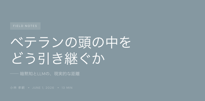 datag_inc's tweet photo. 「AIを入れれば、ベテランの技を引き継げる」

これ、順番が逆です。

正しくは
「暗黙知を一度"形"にできれば、AIがそれを使える」

難所はAIの性能じゃない。
その手前の"どう言葉にし、どう構造にするか"。

ここを飛ばした技能継承システムは、必ず使われずに終わります。 https://t.co/Dtm9Oz22dZ