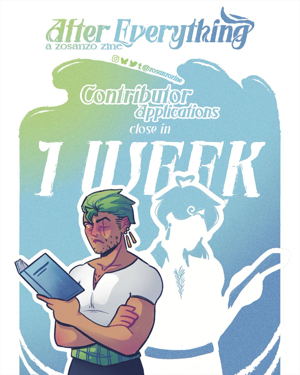 zosanzozine's tweet photo. ✨ 1 WEEK UNTIL CONTRIBUTOR APPS CLOSE ✨

Time is ticking, the tide is turning...
You have until June 8 to answer the call and join us on this journey! 

Page/Comic/Spot Artists: https://t.co/Tmk6ghCoo6
Merch Artists: https://t.co/3v1UdC8WPc
Writers: https://t.co/Kdar7iUHfY https://t.co/pUM4qsTQF2