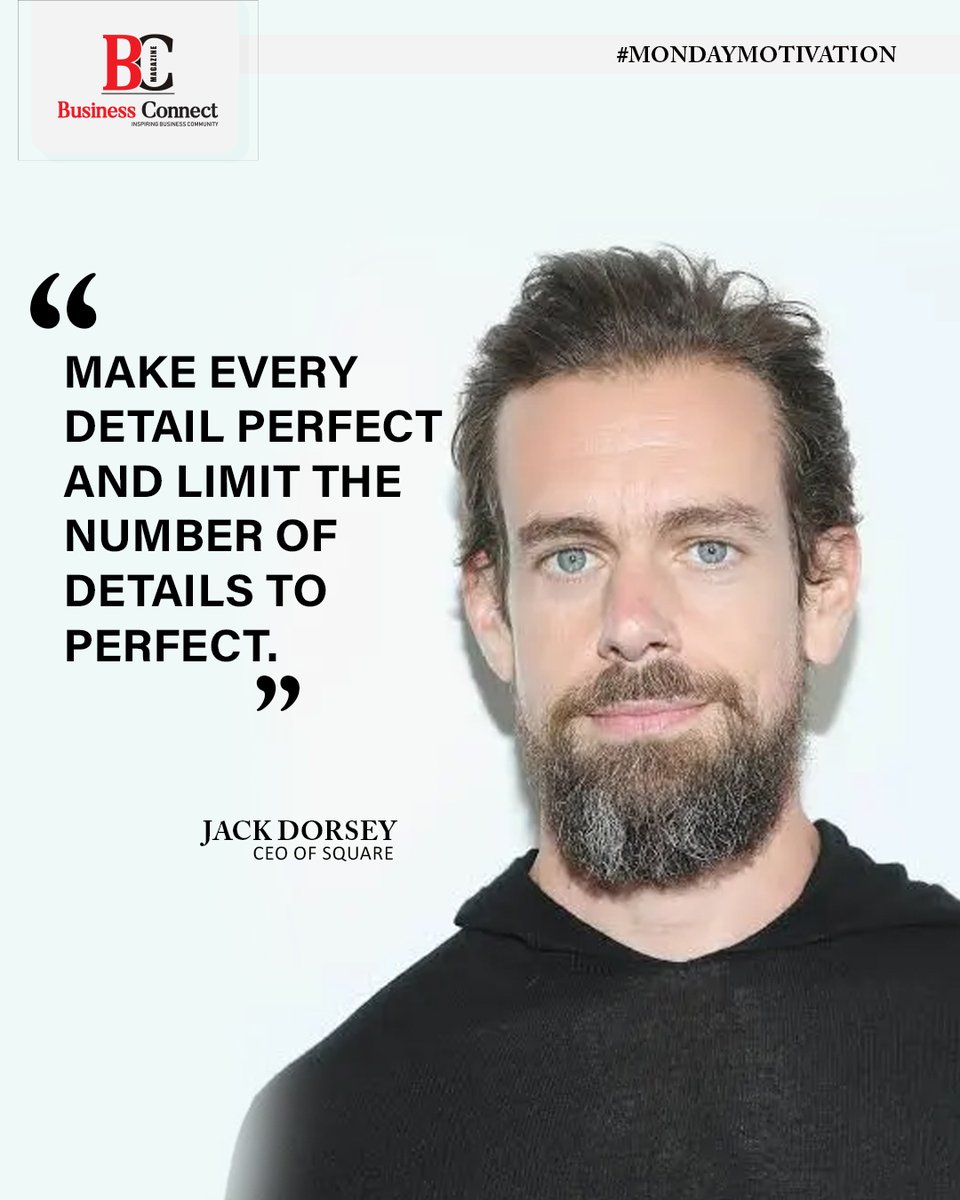 BusinessConne16's tweet photo. "Make every detail perfect and limit the number of details to perfect." - Jack Dorsey

#quoteoftheday #mondaymotivation #worksmart #buildbetter #creativethinking #visionaryleadership #entrepreneurmindset #successquoteshindi #techleaders #minimalismo https://t.co/KE0xMjcSH5