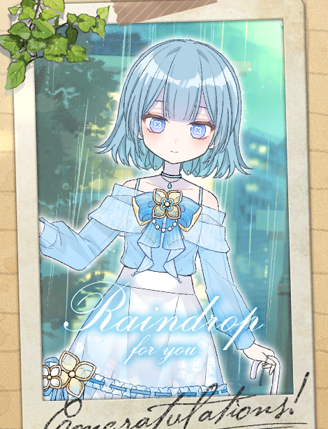 sugardoll_game's tweet photo. ＼✨新作ガチャのお知らせ✨／

レインドロップの魅力がさらに輝く！
クラシックガチャ「Raindrop for  for you」が新登場！

雨上がりの光をいっぱいに浴びた、透明感あふれる衣装をお届けします💧✨

iOS▶︎https://t.co/O5FytJr0rd
android▶︎https://t.co/4LhJHaAdkJ
#シュガードール https://t.co/NuN3P53rle