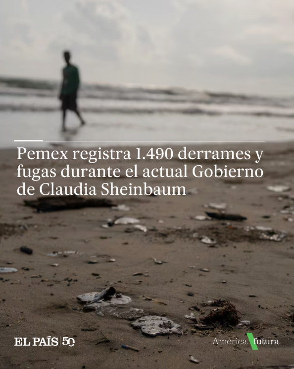 ASanchezMiranda's tweet photo. Pemex registró 1,490 derrames y fugas durante la actual administración. Una cifra superior a la reportada en el mismo periodo del sexenio anterior.

Mientras el gobierno presume avances en materia energética, la realidad es que aumentan los accidentes, los daños ambientales y los riesgos para las comunidades. Esto no es casualidad: es el resultado de infraestructura deteriorada y años de mantenimiento insuficiente.

México necesita instalaciones seguras, inversión y rendición de cuentas. Porque los discursos pueden maquillar la realidad, pero los derrames siguen ahí.