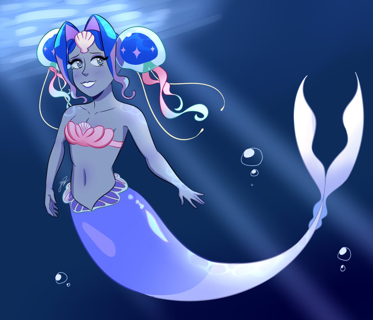 jossdrawz's tweet photo. Gwen sirenita 🧜‍♀️🪐 #KnightsofGuinevere #mermay https://t.co/wkxWPbXZwm
