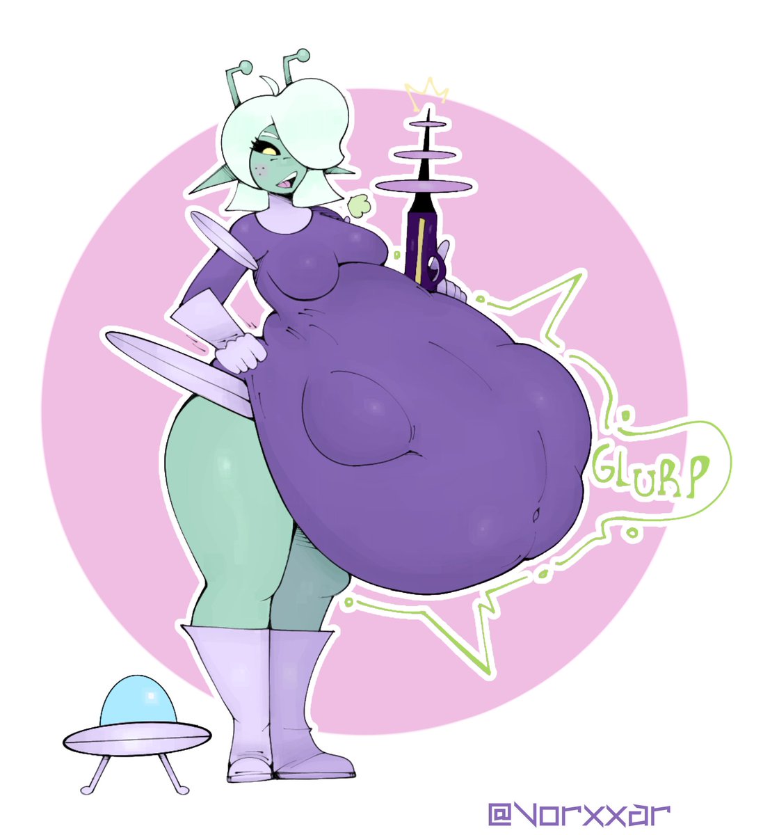 Vorxxar's tweet photo. Old drawing from 3 months ago... Satisfied alien xD

#vore #voreartist #voreart https://t.co/reAWfpT6xQ